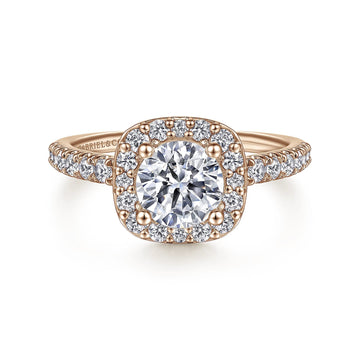 14KR Diamond Engagement Semi-Mount Ring, .55 CTW